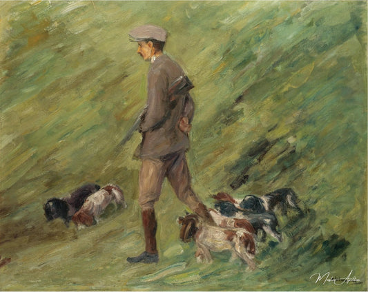 Chasseur dans les dunes - dresseur avec chiens - Max Liebermann - Reproductions de tableaux et peintures haut de gamme