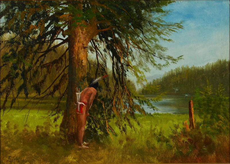 indian łowca - Albert Bierstadt