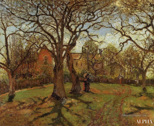 Châtaigniers louveciennes printemps - Camille Pissarro - Reproductions de tableaux et peintures haut de gamme