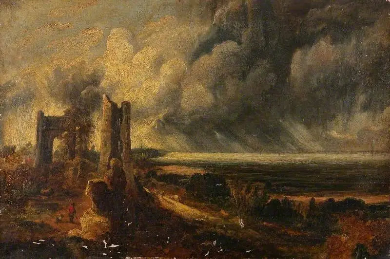 Zamek Hadleigh, ujście Tamizy – Poranek po burzliwej nocy - John Constable