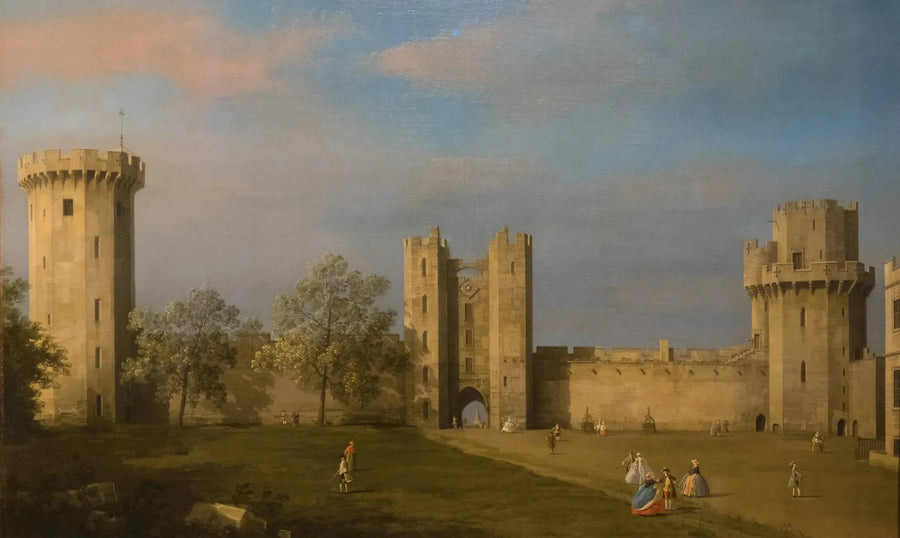 Zamek Warwick, strona wschodnia - Canaletto