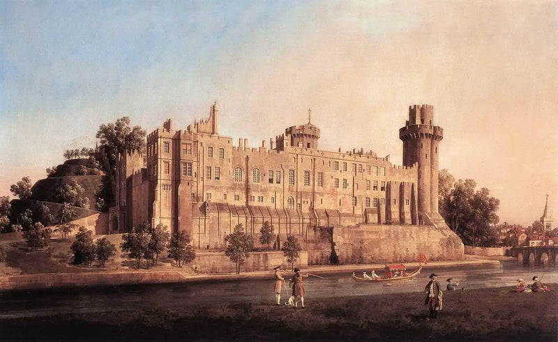 Zamek Warwick, strona południowa - Canaletto