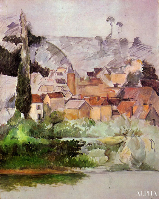 Château et village de medan - Paul Cézanne - Reproductions de tableaux et peintures haut de gamme