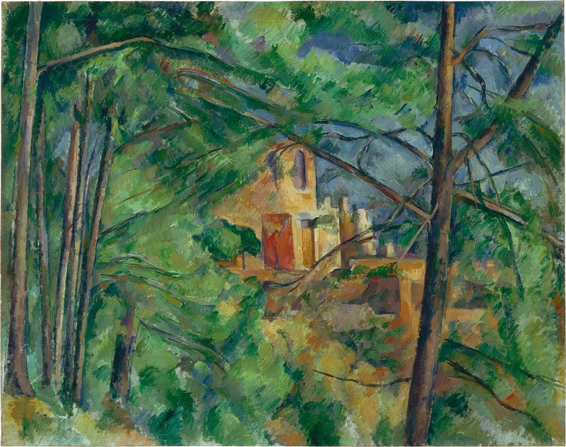 Czarny Zamek za drzewami - Paul Cézanne