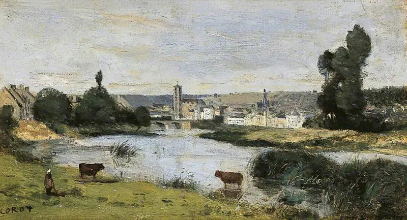 Château-Thierry. Widok ogólny z wieżą Saint-Crépin - Jean-Baptiste Camille Corot