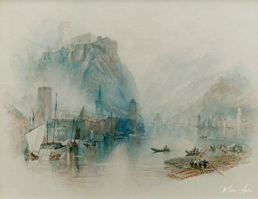 Châteaux sur le Rhin - William Turner - Reproductions de tableaux et peintures haut de gamme