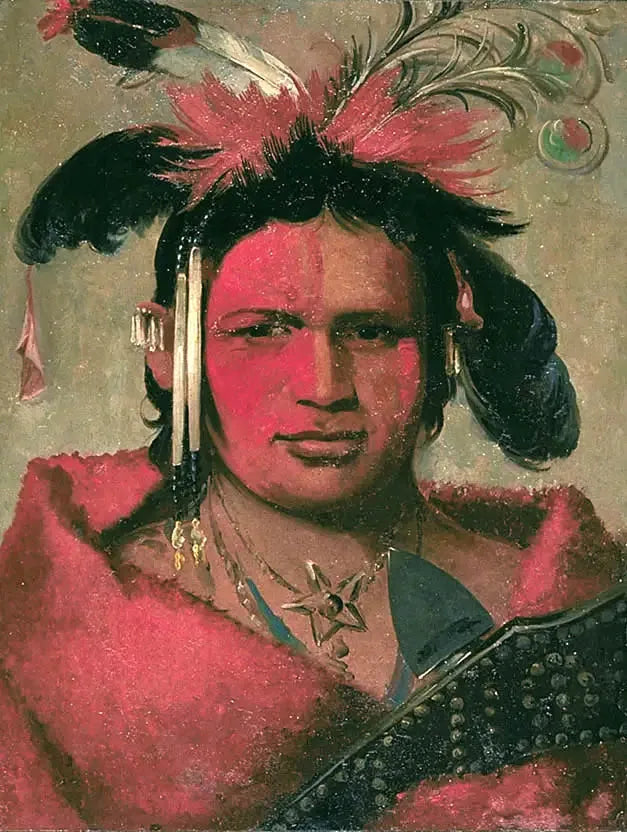 Chee-me-náh-na-quet, Wielki Obłok, syn Grizzly Bear - George Catlin