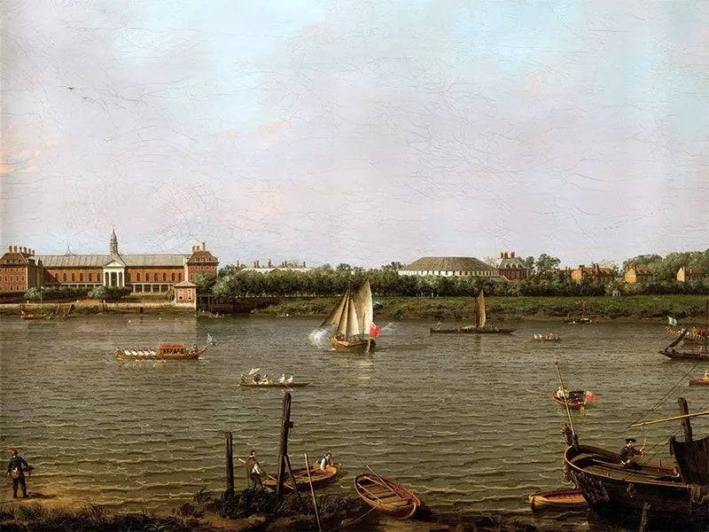 Chelsea College, La Rotonde, Ranelagh House i Tamiza - Canaletto