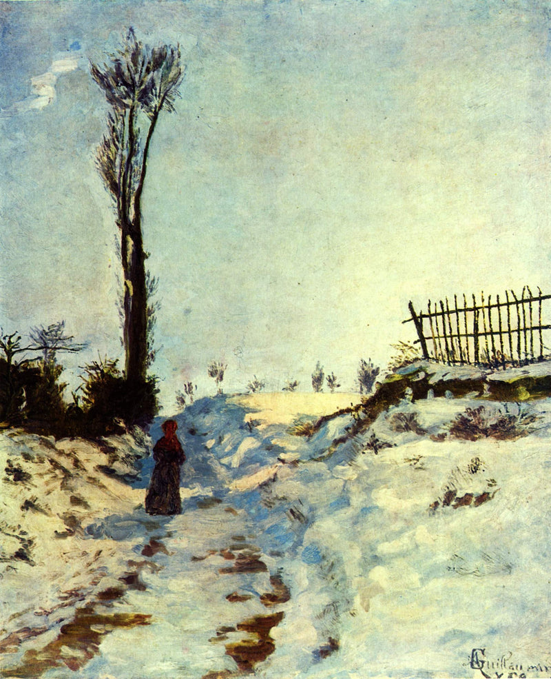 Uliczka z śnieżnym efektem - Armand Guillaumin