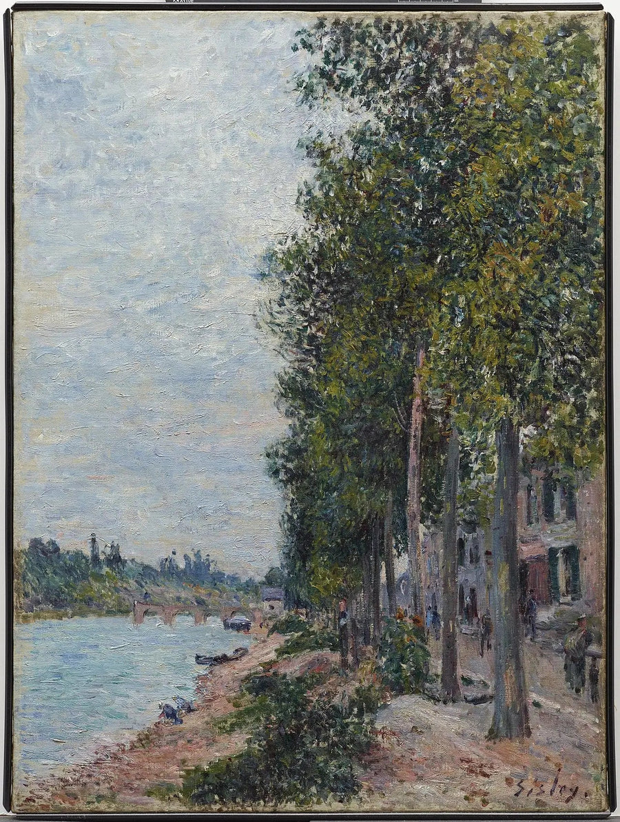 Droga wzdłuż Sekwany w Saint-Mammès - Alfred Sisley