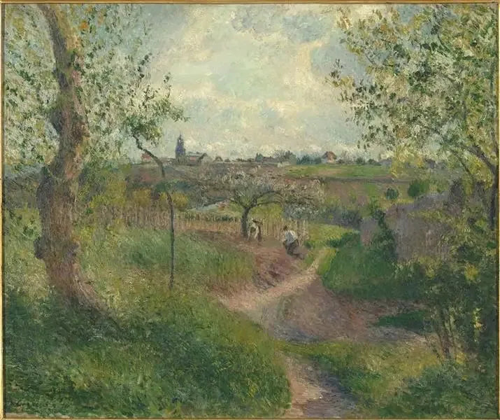 wznosząca się ścieżka przez pola. Wzgórze Groouettes. Pontoise - Camille Pissarro