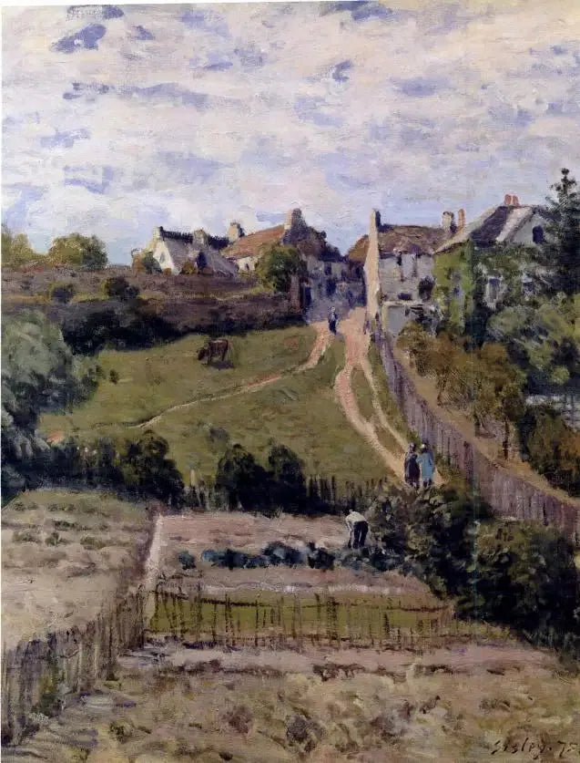 Wznosząca się droga. Kącik wioski Andrésy - Alfred Sisley