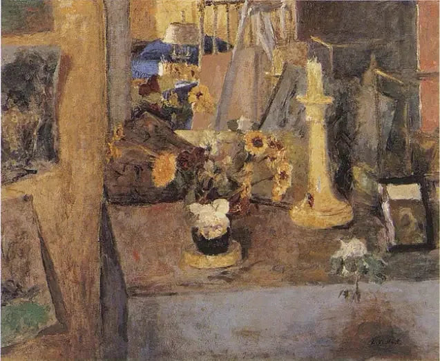 Kominek z świecznikiem - Édouard Vuillard