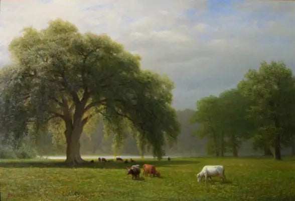 Smutne dęby, Clear Creek, Kalifornia - Albert Bierstadt