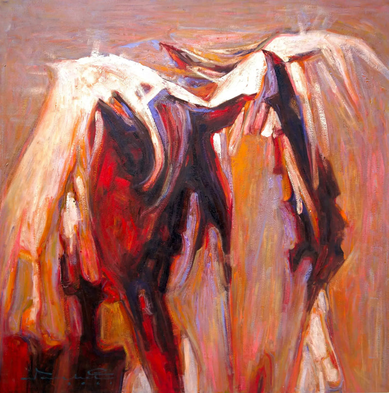 Abstrakcyjny koń | 100x100cm