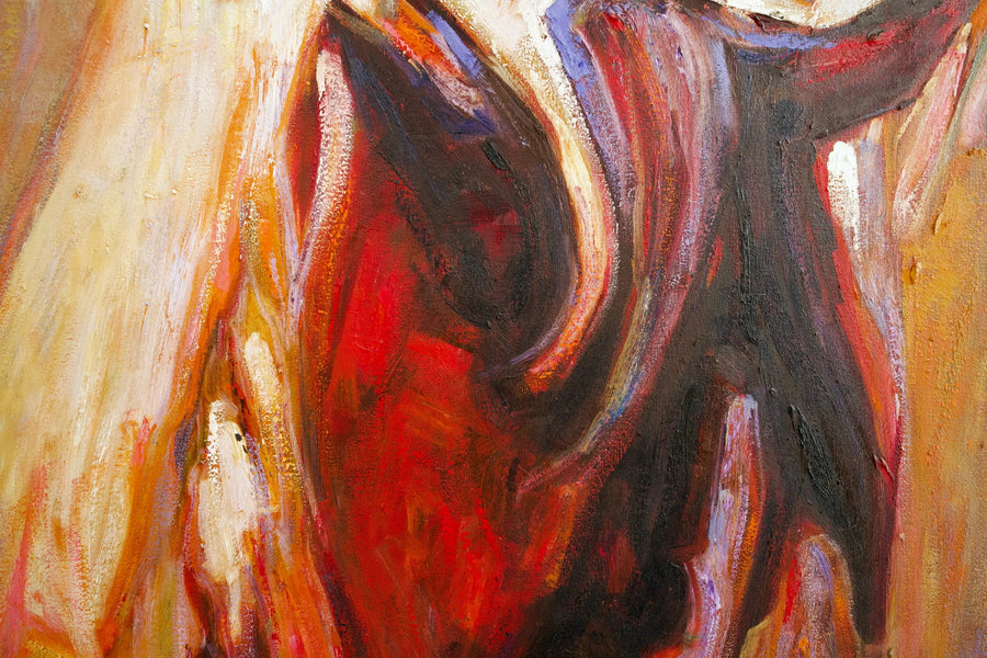 Abstrakcyjny koń | 100x100cm