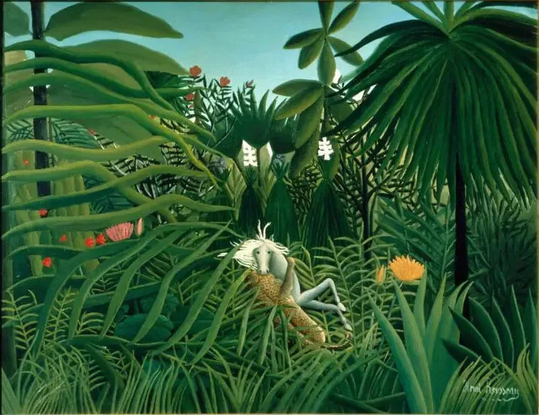 Koń zaatakowany przez jaguara - Henri Rousseau
