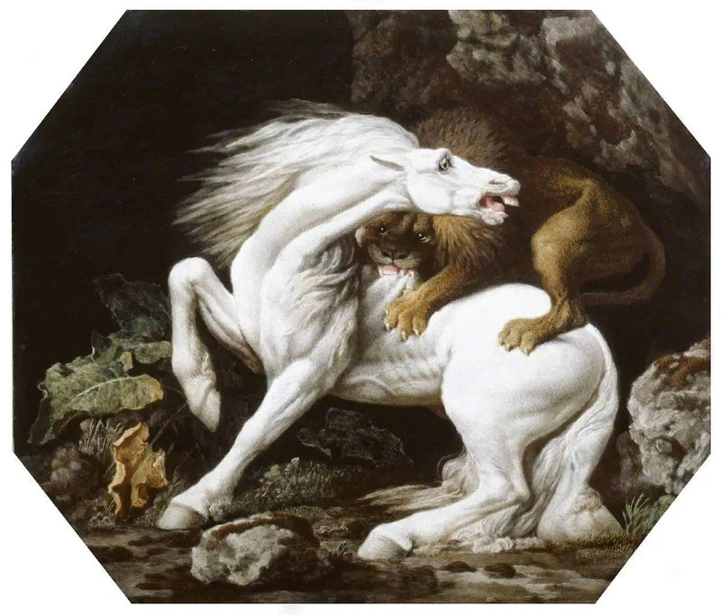Koń zaatakowany przez lwa - George Stubbs