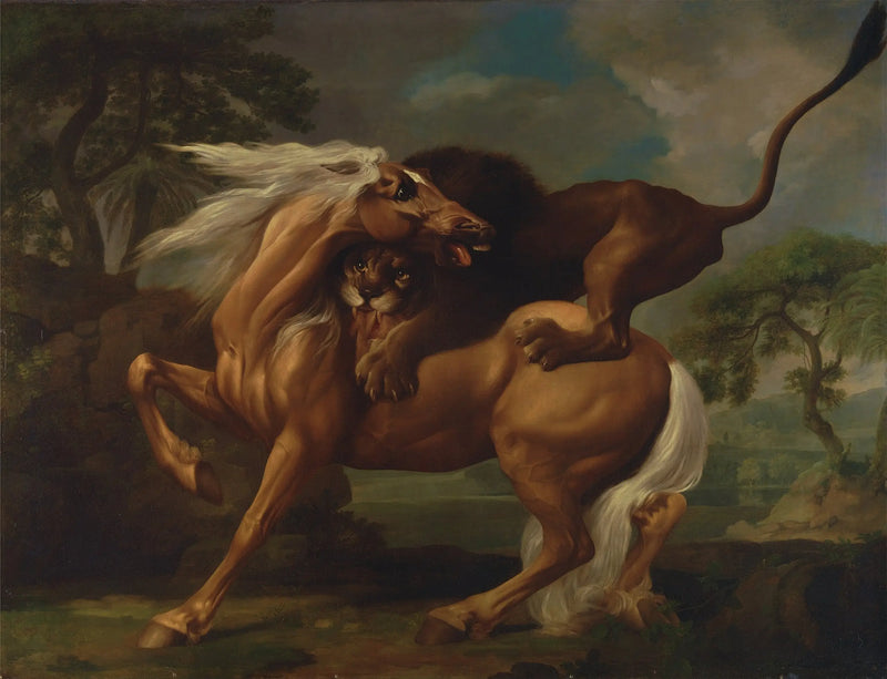 Koń zaatakowany przez lwa - George Stubbs