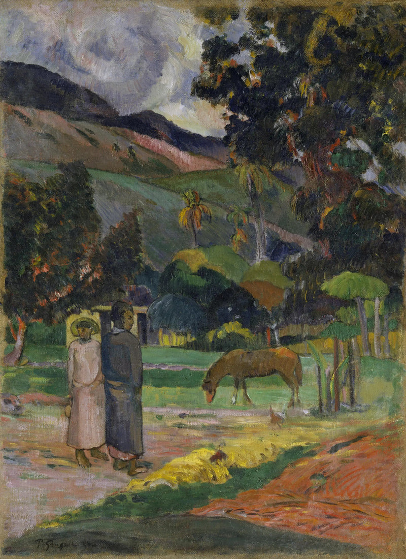 Koń na pastwisku - Paul Gauguin