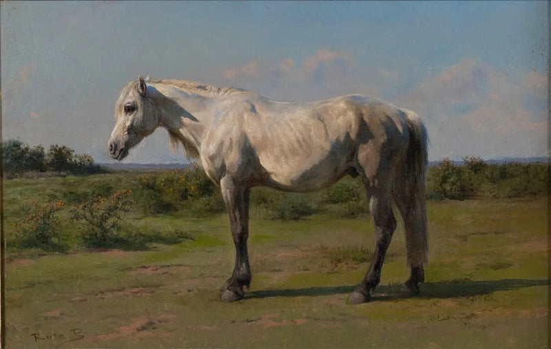 Biały koń na pastwisku - Rosa Bonheur
