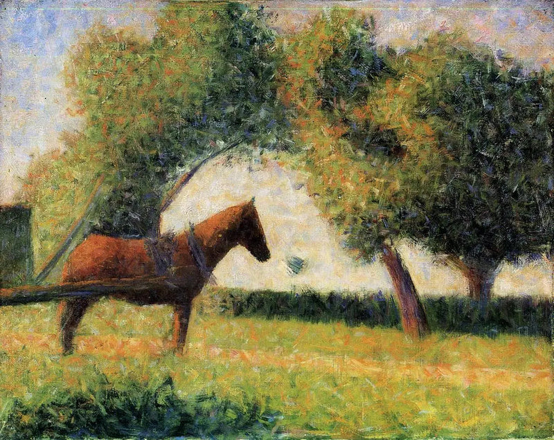 Koń na polu - Georges Seurat