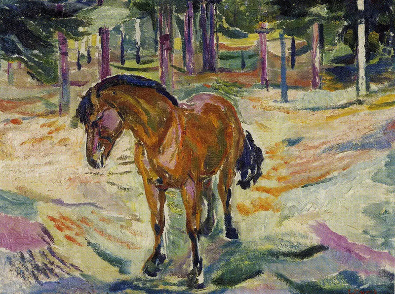Koń w krajobrazie - Edvard Munch