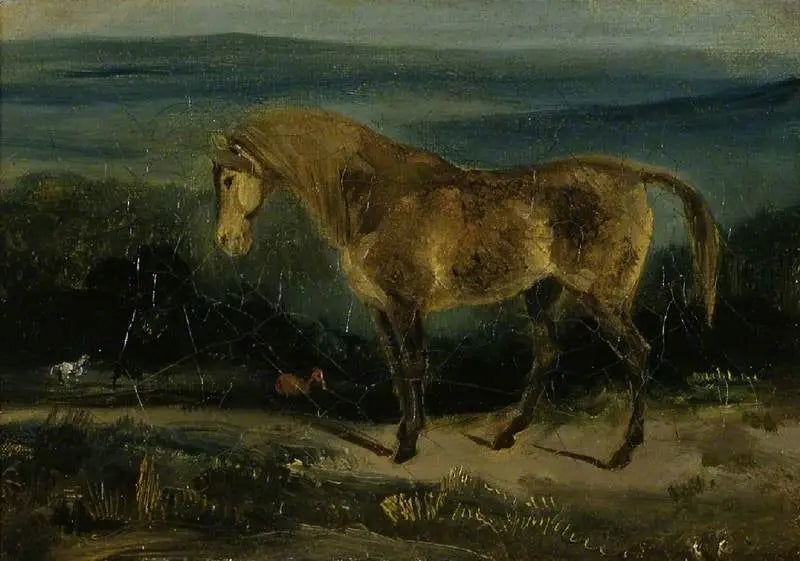 Koń w krajobrazie - Eugène Delacroix
