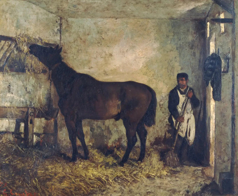 Koń w stajni - Gustave Courbet