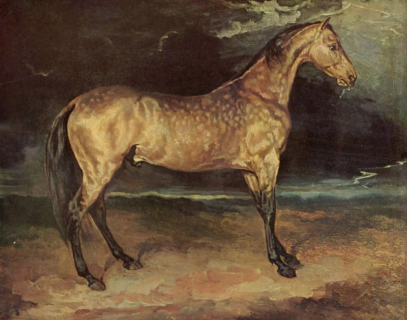 Przestraszony koń podczas burzy - Théodore Géricault