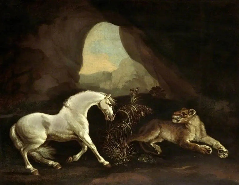 Koń i lwica - George Stubbs