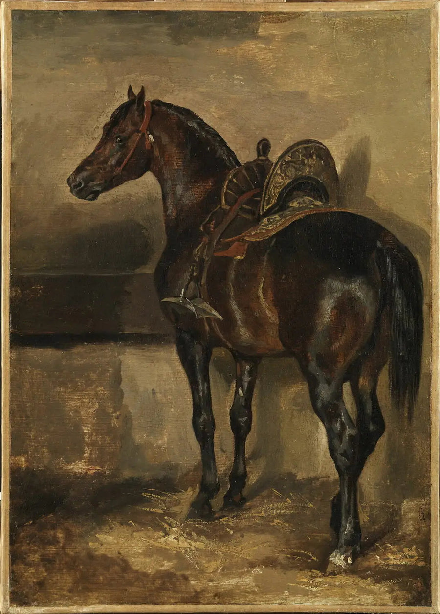 Koń turecki w stajni - Théodore Géricault
