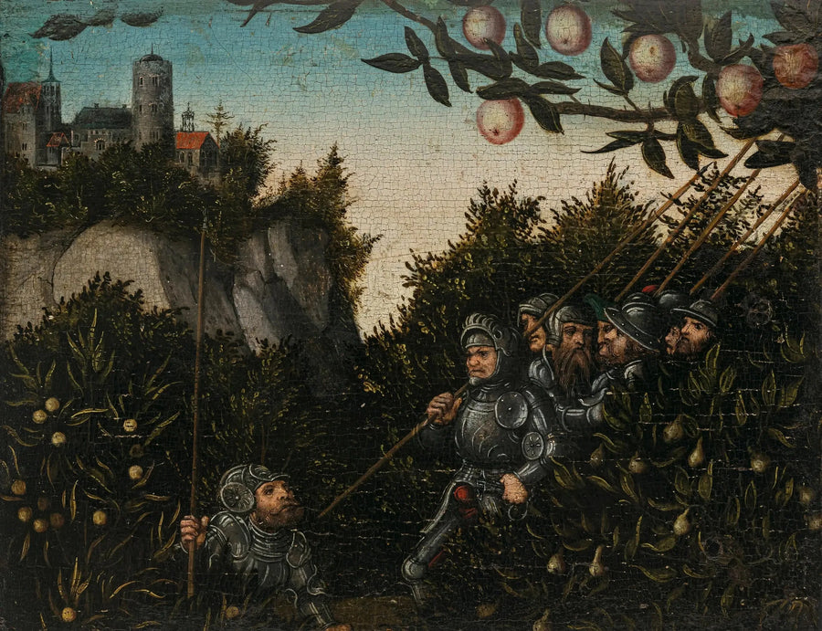 Rycerze w pejzażu - Lucas Cranach Starszy