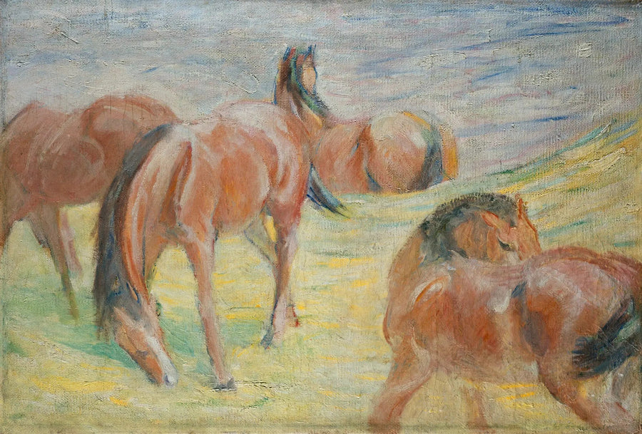 Konie na pastwisku I - Franz Marc