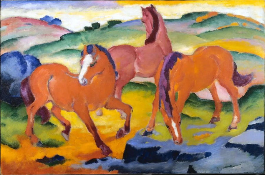 Konie na pastwisku IV - Franz Marc