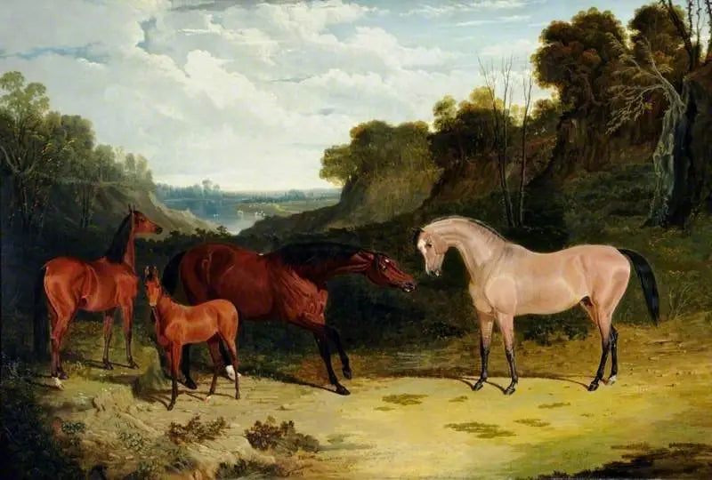 Konie na pejzażu - John Frederick Herring, Sr.