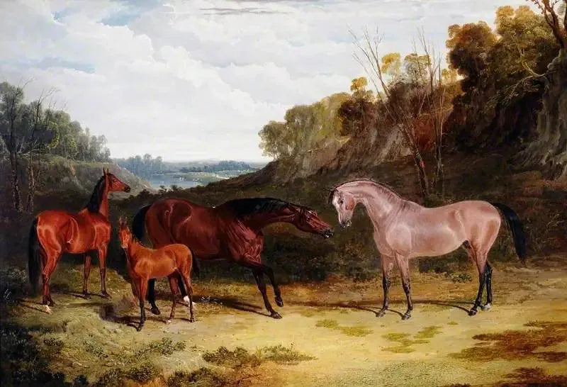Konie na pejzażu - John Frederick Herring, Sr.