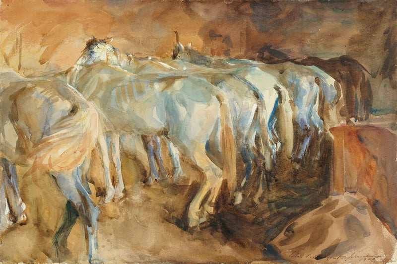 Konie autobusu w Jerozolimie - John Singer Sargent