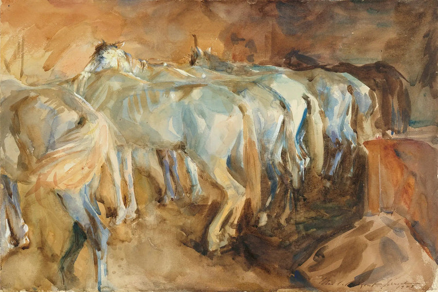 Konie autobusu w Jerozolimie - John Singer Sargent