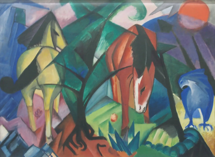 Konie i orzeł - Franz Marc