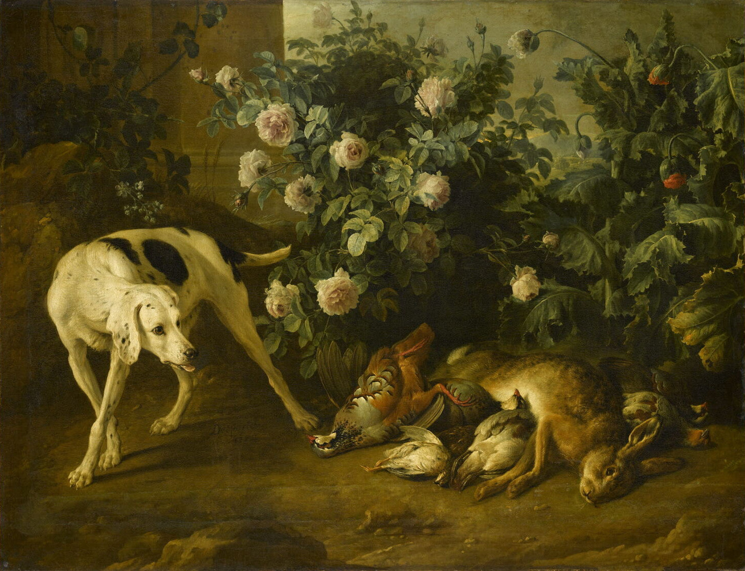 Chien gardant du gibier - Alexandre-François Desportes