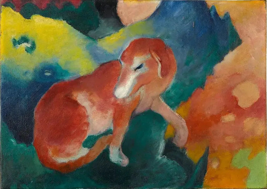 czerwony pies - Franz Marc