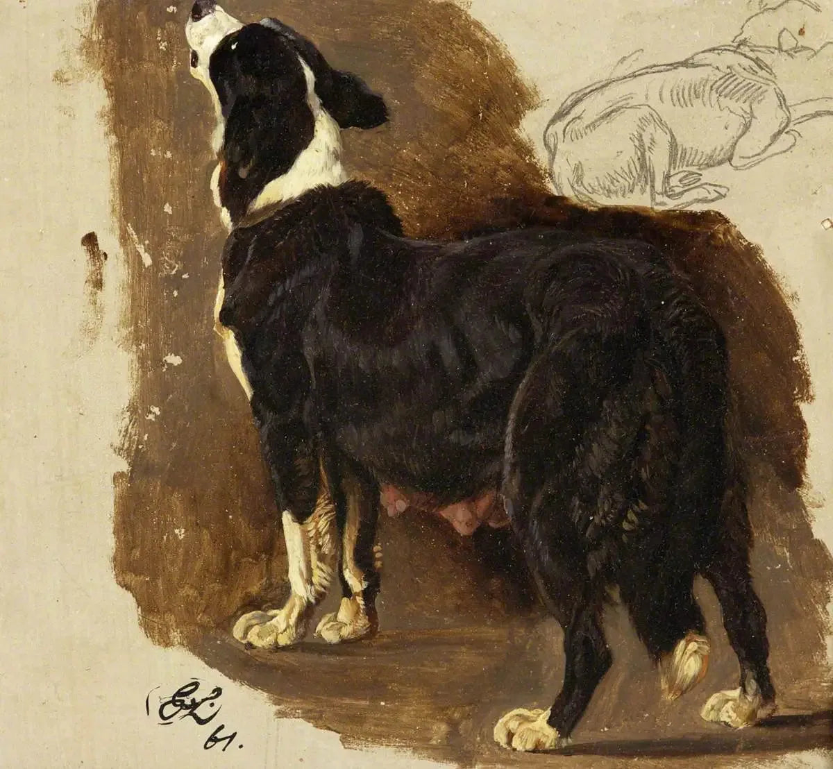 Chienne Colley - Edwin Henry Landseer image 1 tableau peint à l’huile sur toile
