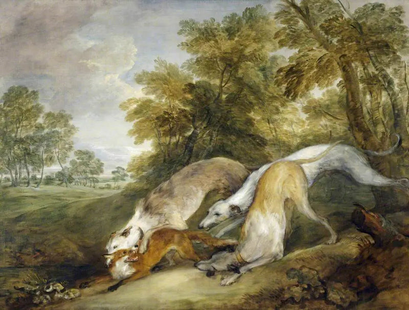 Psy polujące na lisa - Thomas Gainsborough