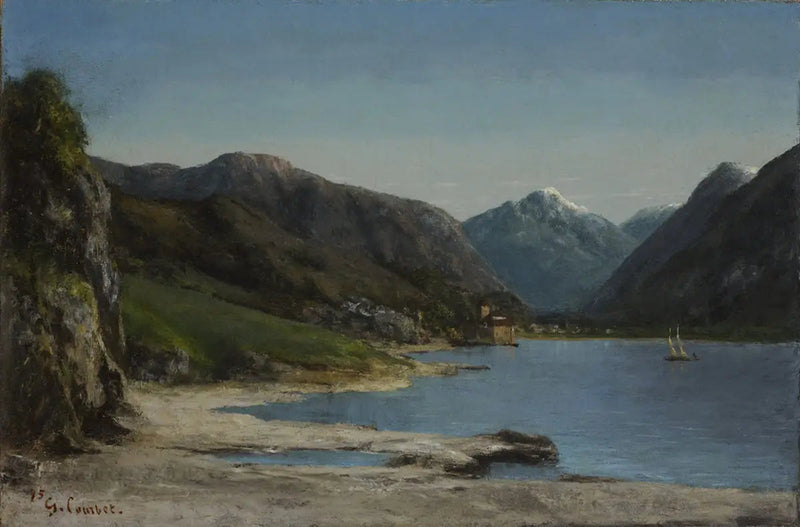 Chillon, widziany z daleka - Gustave Courbet