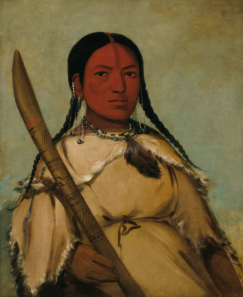 Chin-cha-pee, owad ognisty pełzający, kobieta z głową w kształcie jajka gołębia - George Catlin