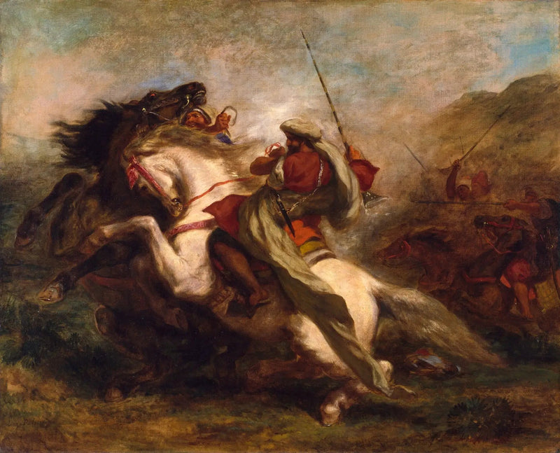 Szok arabskich jeźdźców - Eugène Delacroix