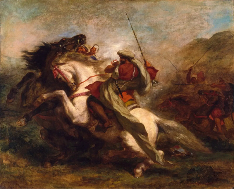 Szok arabskich jeźdźców - Eugène Delacroix