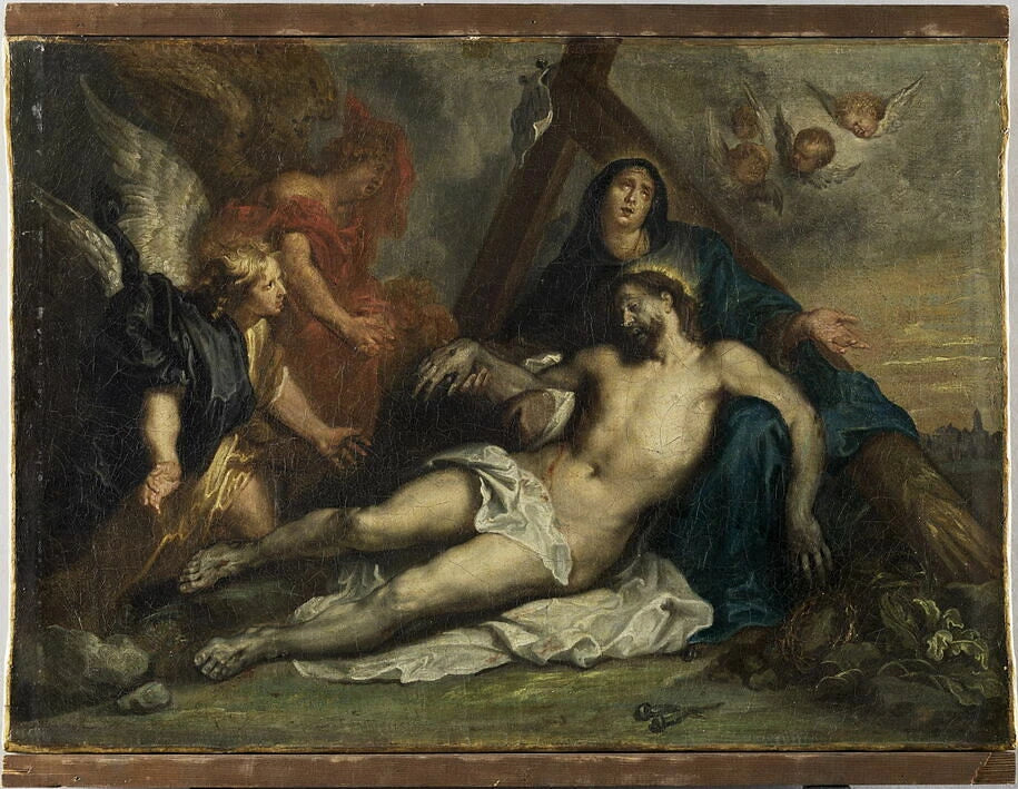 Le Christ mort pleuré par la Vierge et des anges - Antoon van Dyck