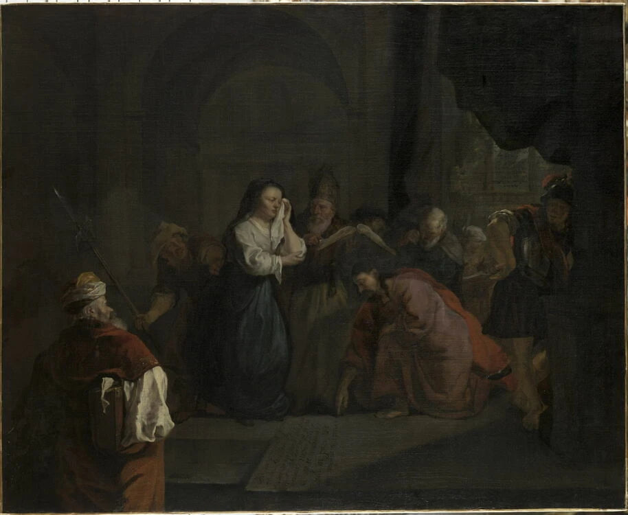 Le Christ prenant la défense de la femme adultère - Gabriel Metsu